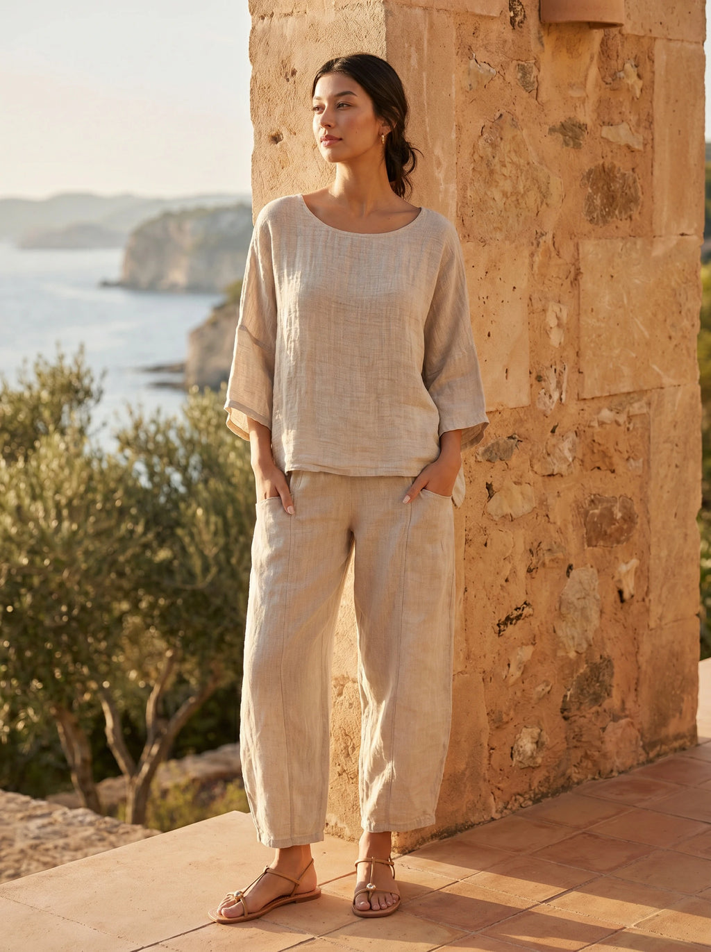 Armani Italian Linen Top