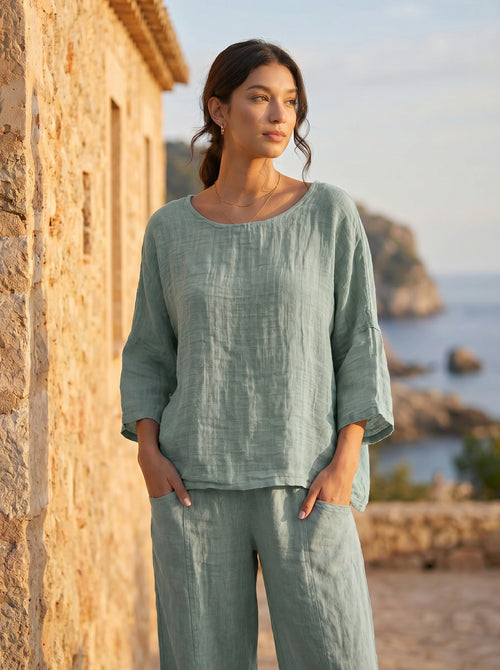 Armani Italian Linen Top