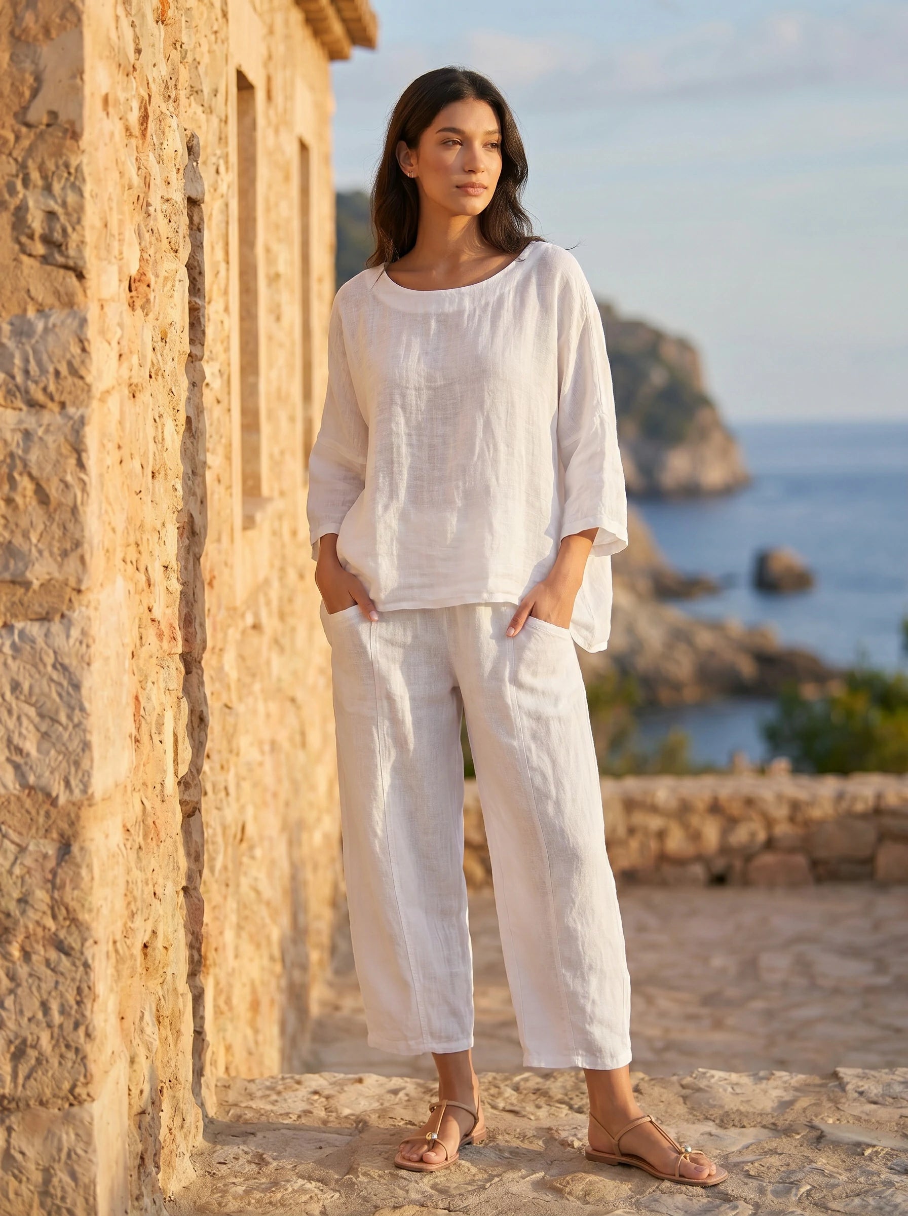 Armani Italian Linen Top