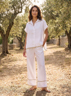 Apache linen shirt in white - women's white linen shirt Australia