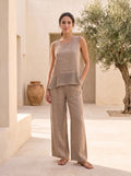 Aura Linen Layered Top