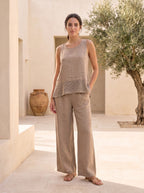 Aura Linen Layered Top