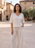 Charlotte Wide-Leg Linen Pants