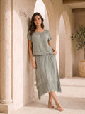 Chelsea Linen Cotton Open Weave Top
